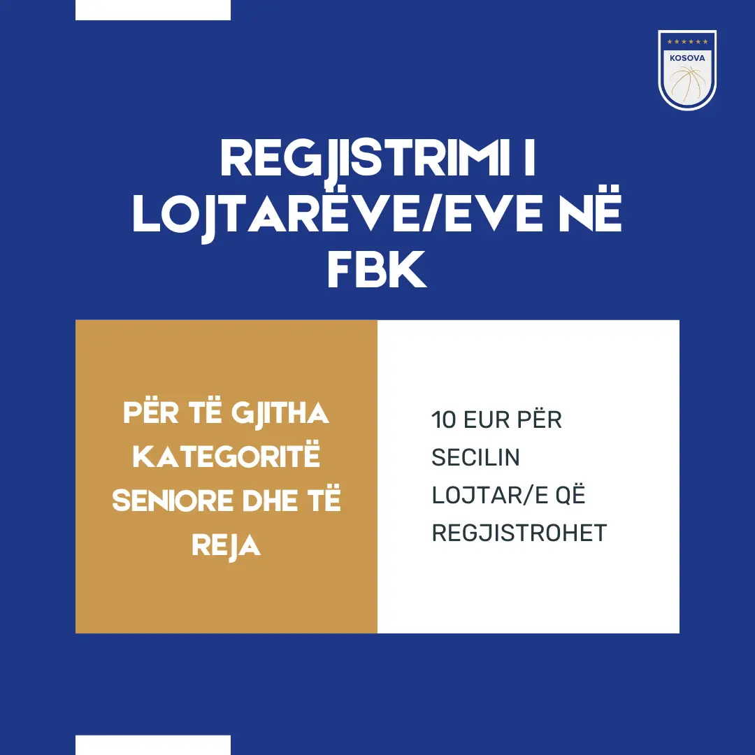 Njoftim për Kootizimin dhe Licencimin e Klubeve në Federatën e Basketbollit të Kosovës (FBK)